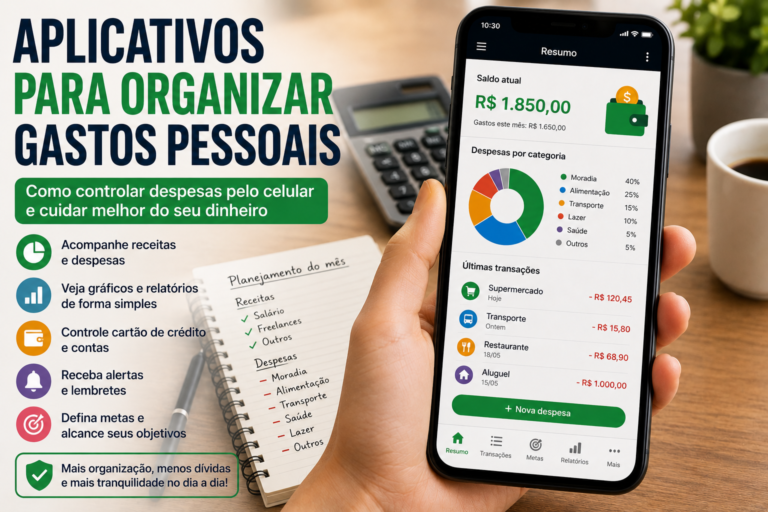 Aplicativos para Organizar Gastos Pessoais: Como Controlar Despesas pelo Celular