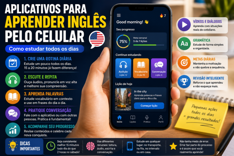 Aplicativos para Aprender Inglês pelo Celular: Como Estudar Todos os Dias