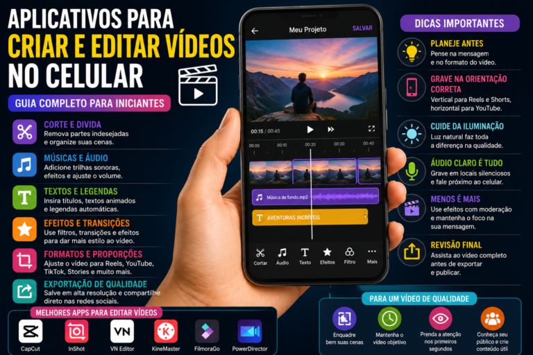 Aplicativos para Criar e Editar Vídeos no Celular: Guia Completo para Iniciantes